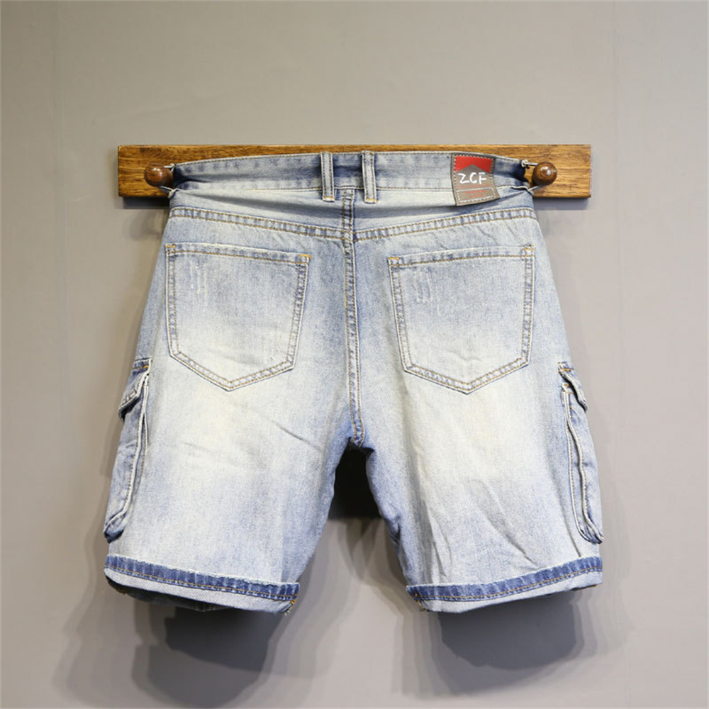 ファッションブランド メンズジーンズショートパンツ ホール  - Streetwear Brand Denim のレビューと価格