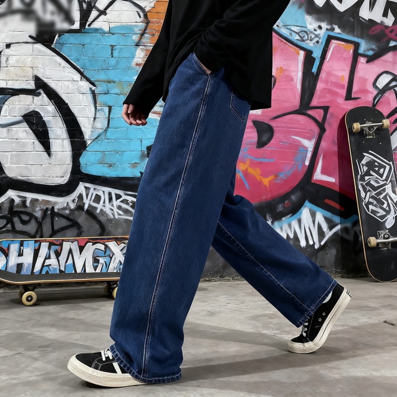 2026年新作ストリートウェアルーズジーンズ メンズ 韓国ス - Streetwear Brand Denim のレビューと価格
